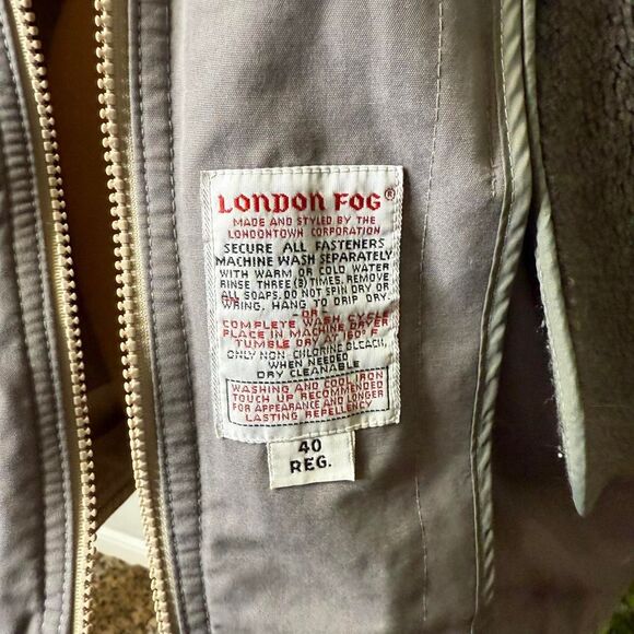 London-fog Men's Cream and Grey Coat - Picture 7 of 7